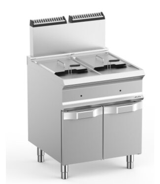 MBM Friteuse | staand model | gas | 14+14 liter | 12,5+12,5kW | (B)70x(D)73x(H)118cm