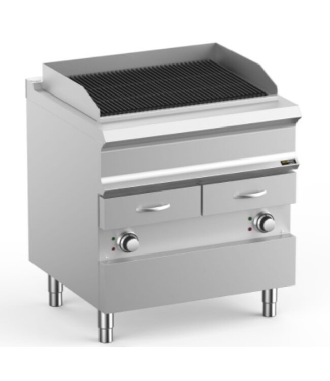 Elektrische watergrill| staand model | 2x 6kW | (B)80x(D)73x(H)85cm