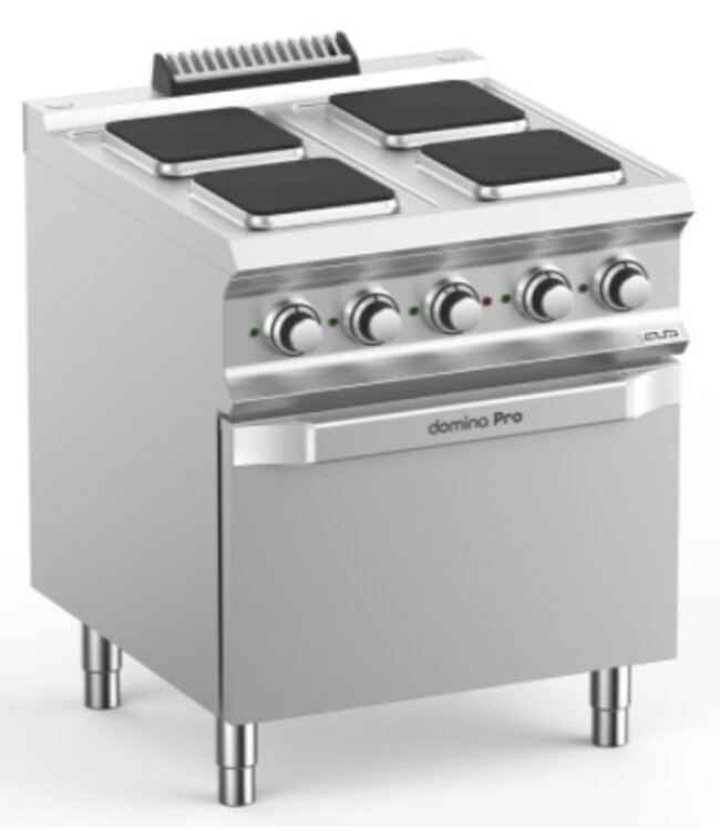 Elektrisch fornuis | staand model incl oven | 4 kookplaten | 2,6kW | (B)70x(D)73x(H)85cm