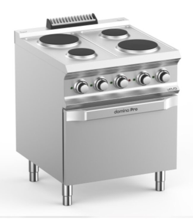 Elektrisch fornuis | staand model incl oven | 4 kookplaten | 1,5kW en 2,6kW | (B)70x(D)73x(H)85cm
