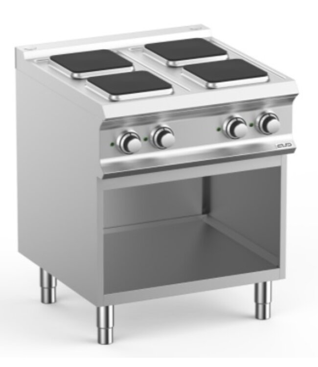 Elektrisch fornuis | staand model | 4 kookplaten | 2,6kW | (B)70x(D)73x(H)85cm