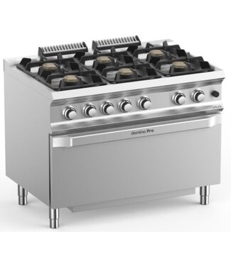 MBM Gasfornuis | staand model | 6 branders 7kW | incl extra grote gas oven | (B)110x(D)73x(H)85cm