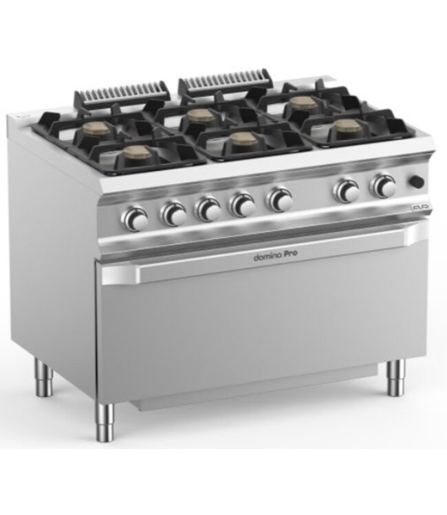 Gasfornuis | staand model | 6 branders 7kW | incl extra grote gas oven | (B)110x(D)73x(H)85cm