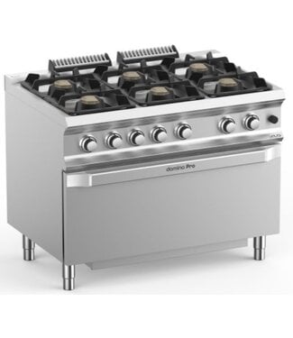 MBM Gasfornuis | staand model | 6 branders 5,5kW | incl extra grote gas oven | (B)110x(D)73x(H)85cm