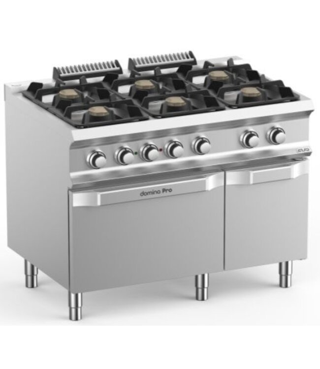 Gasfornuis | staand model | 6 branders 5,5kW | incl elektrische oven | (B)110x(D)73x(H)85cm