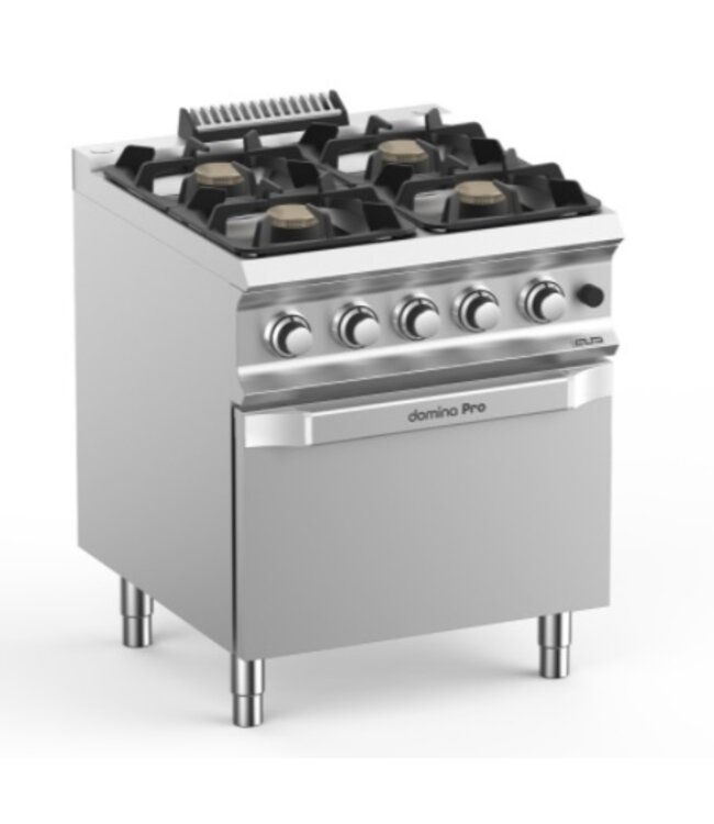 Gasfornuis | staand model | 4 branders 7kW | incl gas oven | (B)70x(D)73x(H)85cm