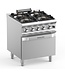 MBM Gasfornuis | staand model | 4 branders 7kW | incl gas oven | (B)70x(D)73x(H)85cm