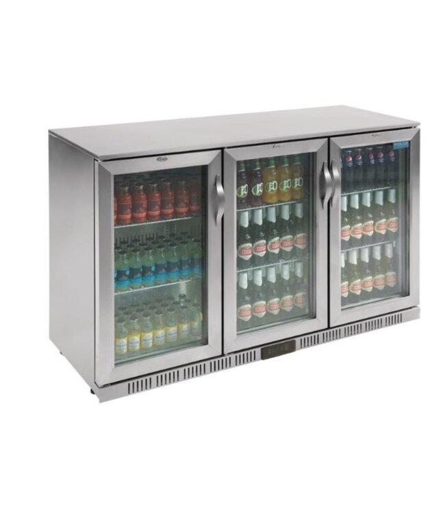 Bar triple display koeling | klapdeur | RVS | 330L | (H)90x(B)135x(D)52