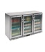 Bar triple display koeling | klapdeur | RVS | 330L | (H)90x(B)135x(D)52