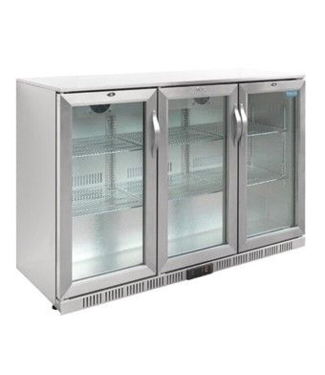 Bar triple display koeling | klapdeur | RVS | 330L | (H)90x(B)135x(D)52