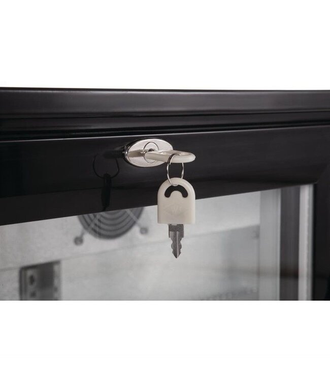 Bar triple display koeling | klapdeur | zwart | 330L | (H)90x(B)135x(D)52