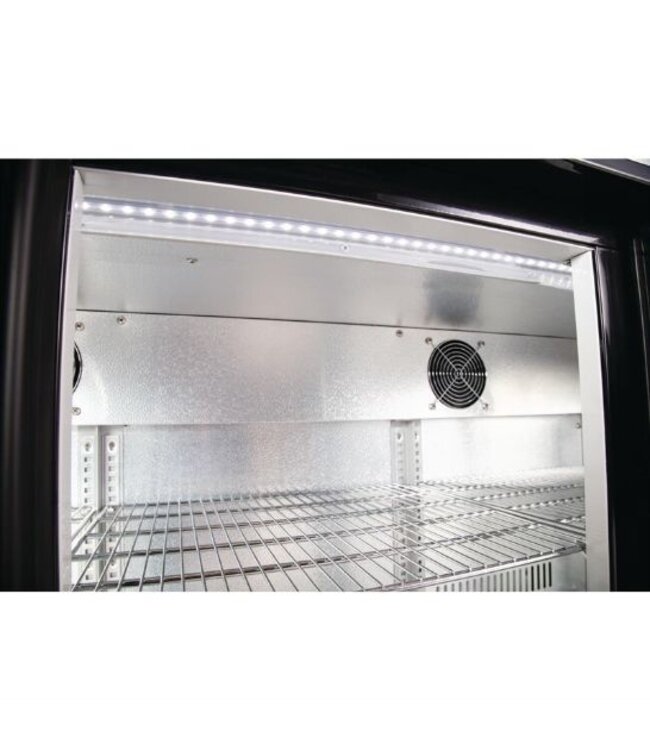 Bar triple display koeling | klapdeur | zwart | 330L | (H)90x(B)135x(D)52