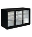 Bar triple display koeling | schuifdeur | zwart | 330L | (H)90x(B)135x(D)52