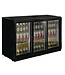 Bar triple display koeling | schuifdeur | zwart | 330L | (H)90x(B)135x(D)52
