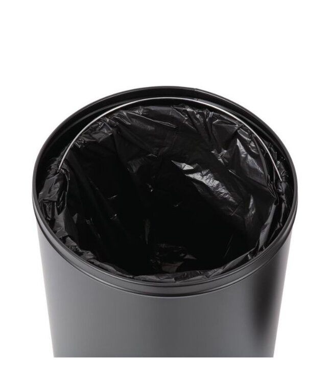 Afvalbak rond - open deksel