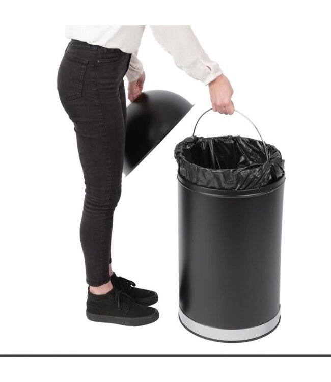 Afvalbak rond - open deksel