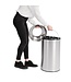 RVS afvalbak open-top - zilver - 40L