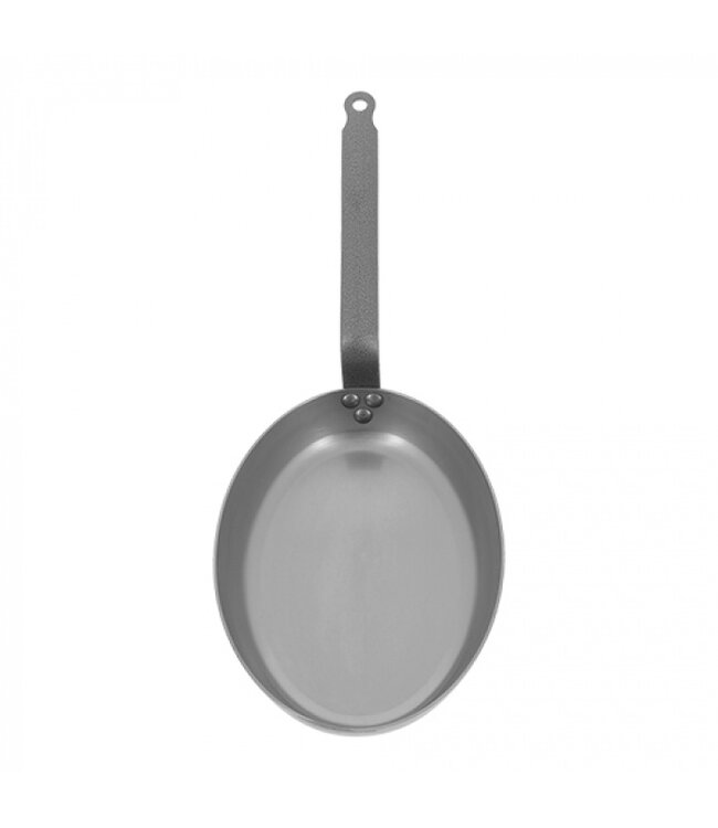 Vispan 36cm ovaal zwart