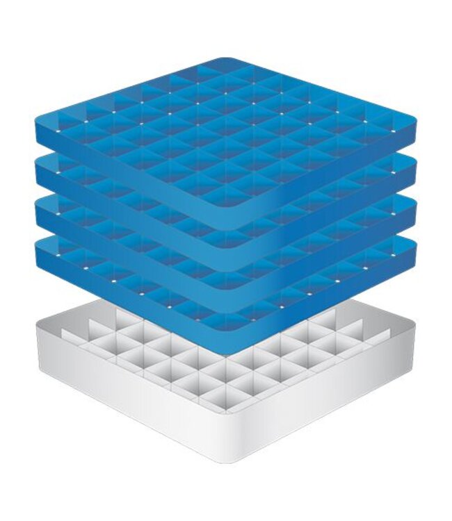 Voetglazenkorf - 49 vaks - CR49-4Z