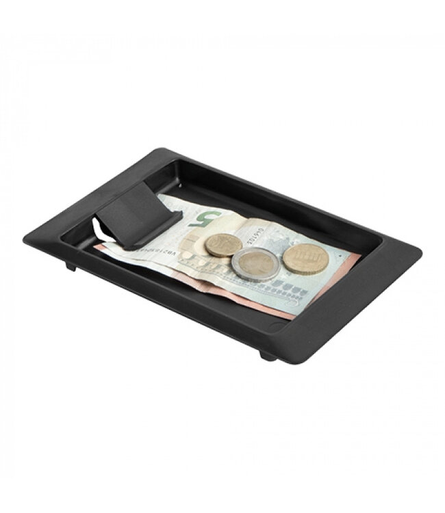 Rekening schaaltje - kunststof met klem - vierkant