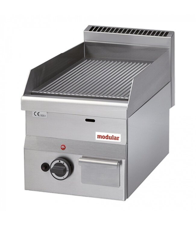 Bakplaat gegroefd Modular 600 | aardgas | 5,2kW | (H)28x(B)30x(D)60