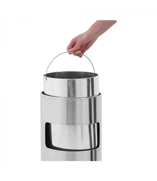 Ronde as-papierbak - mat RVS