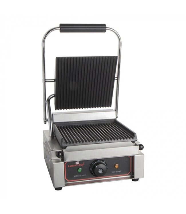 Contactgrill solo | compact | geribbeld | 1,8kW | (H)21x(B)29x(D)40