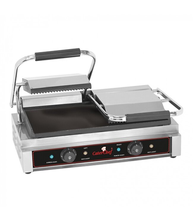 Contactgrill duetto | compact | onder glad | 3,6kW | (H)21x(B)57x(D)40