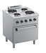 MBM Elektrisch fornuis | staand model incl elektrische oven | 2x 1,5kW en 2x 2,5kW | (B)70x(D)71,8x(H)85cm