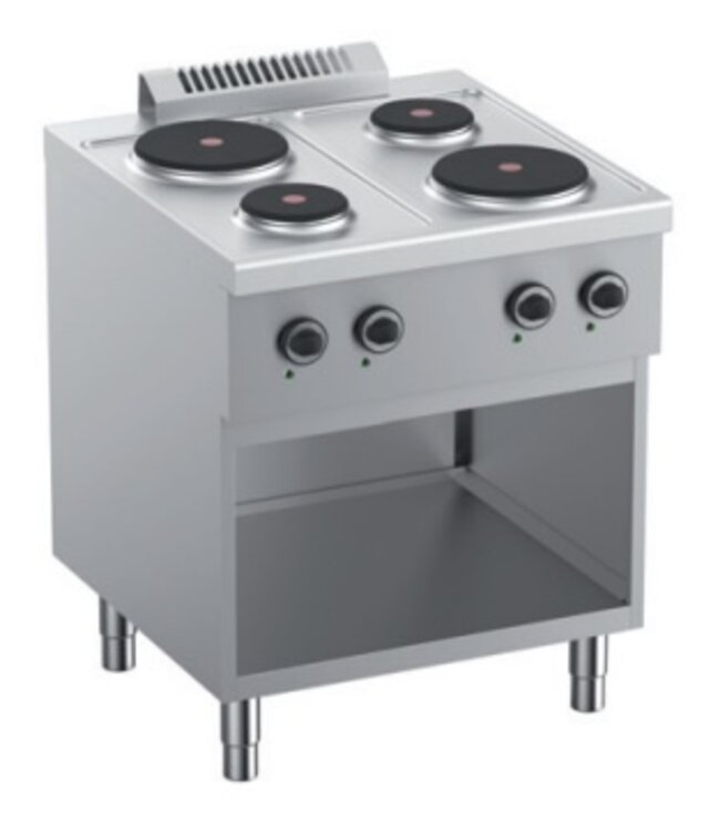 Elektrisch fornuis | staand model | 2x 1,5kW en 2x 2,5kW | (B)70x(D)71,8x(H)85cm