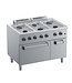 MBM Gasfornuis | staand model incl elektrisch geventileerde oven | 3x 3,5kW en 3x 6kW | (B)110x(D)71,8x(H)85cm