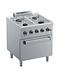 MBM Gasfornuis | staand model incl elektrische oven | 2x 3,5kW en 2x 6kW | (B)70x(D)71,8x(H)85cm