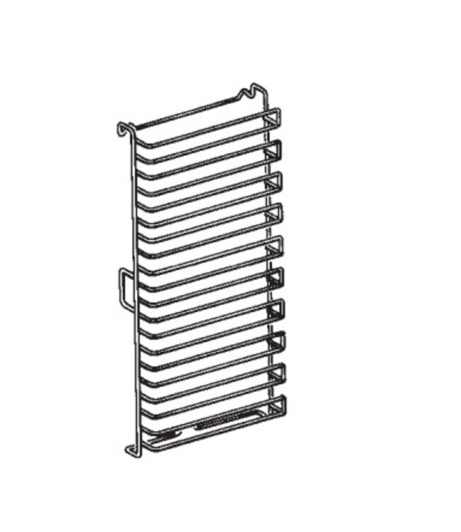 Geleider | RVS | voor 10 bakplaten | (H)40x(B)60cm