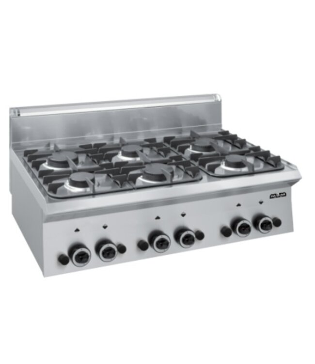 Gasfornuis | tafelmodel | 3x 3,5kW en 3x 6kW | (B)100x(D)65x(H)27cm
