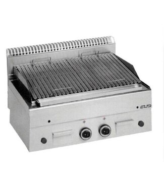 MBM Lavasteengrill | tafelmodel | voor vis | 2 branders 7kW | (B)80x(D)60x(H)27cm