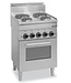 MBM Elektrisch fornuis | staand model incl oven | 4 kookplaten | 2x 1,5kW en 2x 2,6kW | (B)60x(D)60x(H)85cm