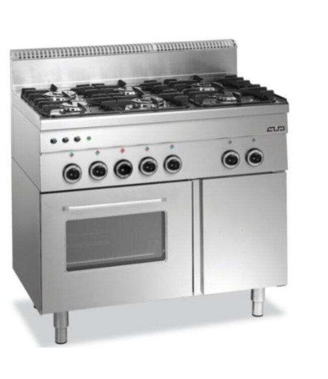 Gasfornuis | staand model incl gas oven | 3x 2,7kW en 3x 3,15kW | (B)100x(D)60x(H)85cm