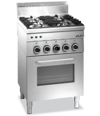 MBM Gasfornuis | staand model incl elektrische oven | 2x 2,7kW en 2x 3,15kW | (B)60x(D)60x(H)85cm