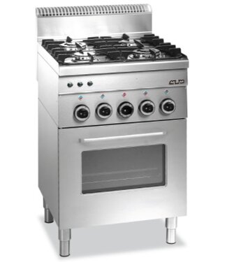 MBM Gasfornuis | staand model incl gas oven | 2x 2,7kW en 2x 3,15kW | (B)60x(D)60x(H)85cm