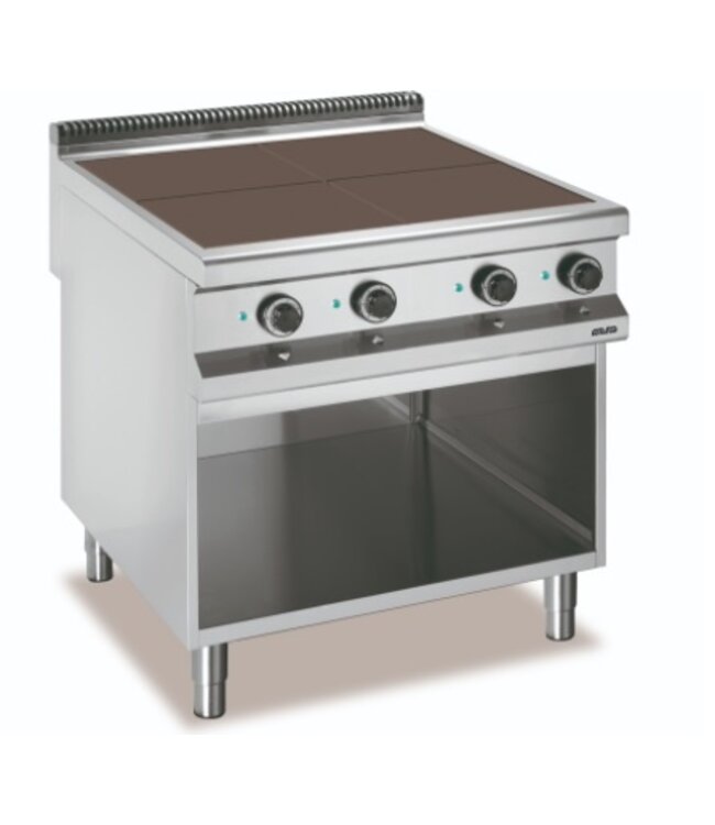 Elektrisch fornuis | staand model | 4 kookplaten | 4x 2,5kW | (B)80x(D)90x(H)85cm