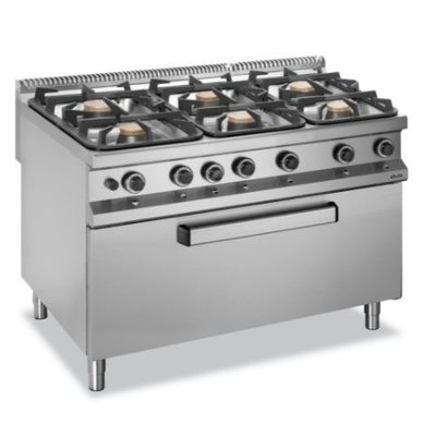 Viool Leidingen domesticeren Gasfornuis | staand model incl grote oven met grill | 3x 7kW en 3x 11kW |  (B)120x(D)90x(H)85cm | online bestellen? - HorecaRama