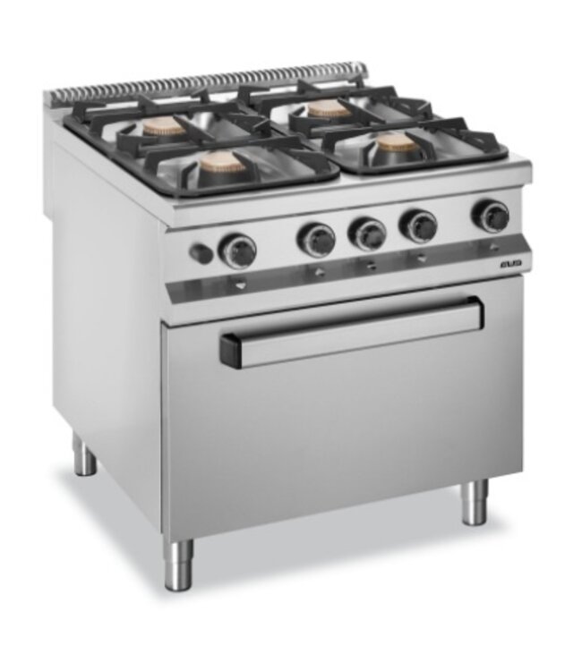 Gasfornuis | staand model incl elektrische oven | 2x 7kW en 2x 11kW | (B)80x(D)90x(H)85cm