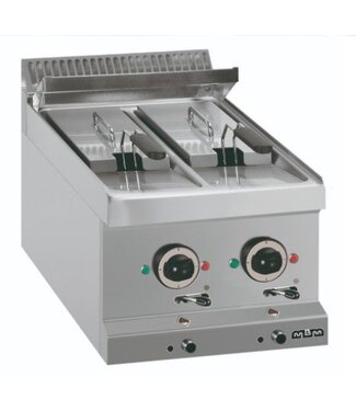 MBM Friteuse | tafelmodel | elektrisch | 6+6 liter | 5,25+5,25kW | (B)40x(D)70x(H)25cm