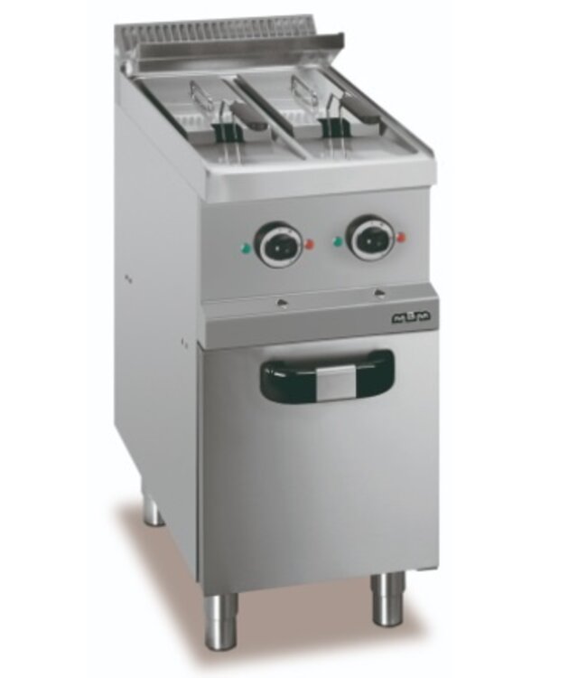 Friteuse | staand model | elektrisch | 7+7 liter | 5,25+5,25kW | (B)40x(D)70x(H)85cm