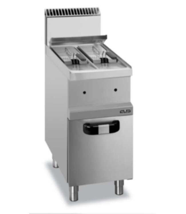 Friteuse | staand model | gas | 7+7 liter | 6,25+6,25kW | (B)40x(D)70x(H)118cm