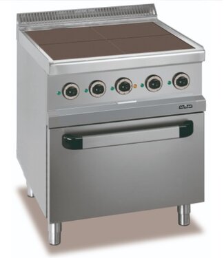 MBM Elektrisch fornuis | staand model incl geventileerde oven | 4 kookplaten | 4x 2,5kW| (B)70x(D)70x(H)85cm