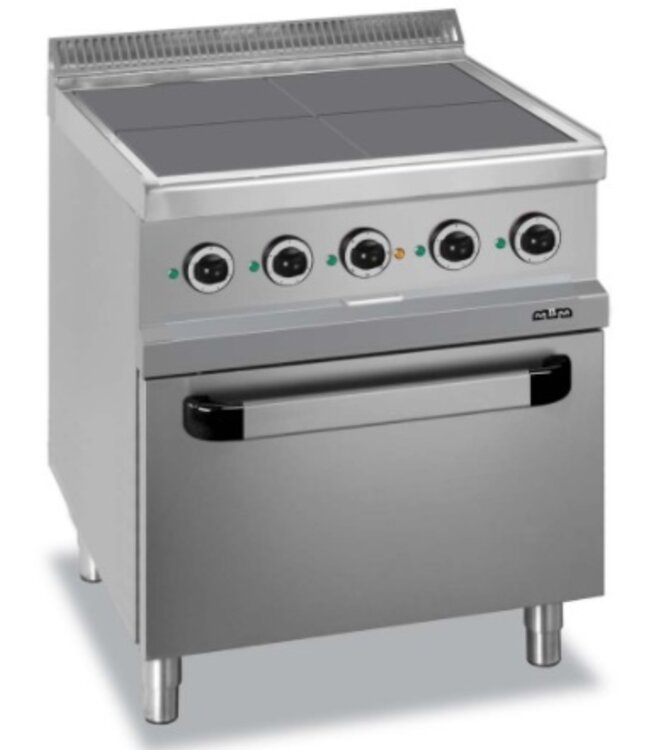 Elektrisch fornuis | staand model incl oven | 4 kookplaten | 4x 2,5kW| (B)70x(D)70x(H)85cm