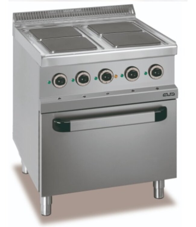 Elektrisch fornuis | staand model incl oven | 4 kookplaten | 4x 2,6kW| (B)70x(D)70x(H)85cm