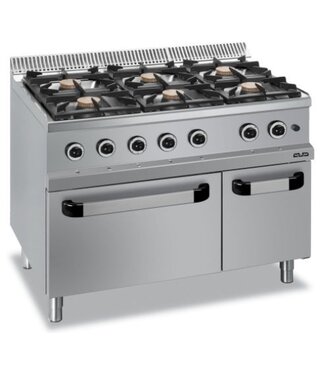 MBM Gasfornuis | staand model | 6 branders 5,5kW | incl elektrische oven | (B)110x(D)70x(H)85cm