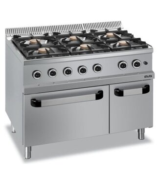 MBM Gasfornuis | staand model | 6 branders 7kW | incl gas oven | (B)110x(D)70x(H)85cm